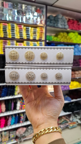 دکمه فلزی طرح بافت